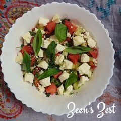A picture of Watermelon Feta Salad.