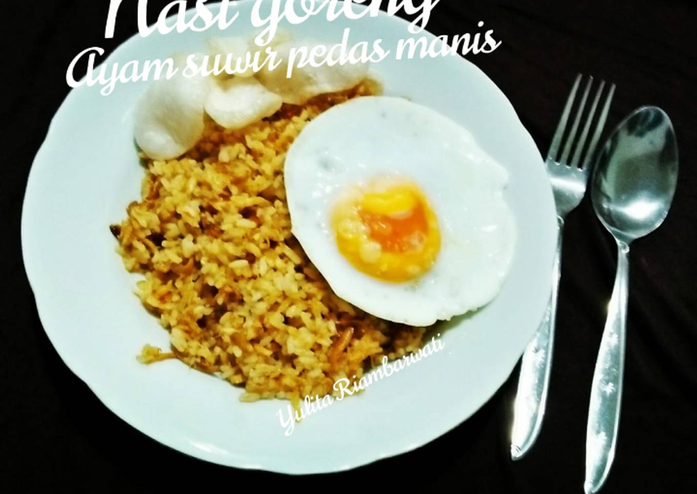 80. Nasi Goreng Ayam Suwir Pedas Manis