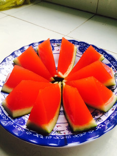 Hình của món Thạch rau câu dưa hấu.
