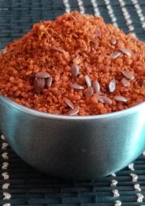 A picture of Protein rich Idli Powder / Gun Powder.
