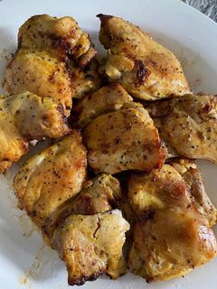 Una foto de Pollo pimienta limón (freidora de aire), sin harina