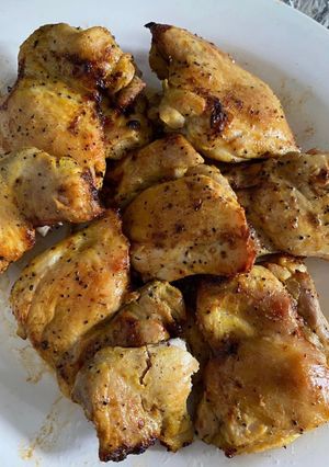 Una foto de Pollo pimienta limón (freidora de aire), sin harina