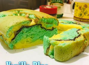 Foto resep Vanilla Blue Castella Cake