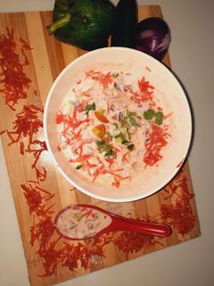 वेजिटेबल रायता(vegetable raita recipe in hindi) रेसिपी मुख्य फोटो