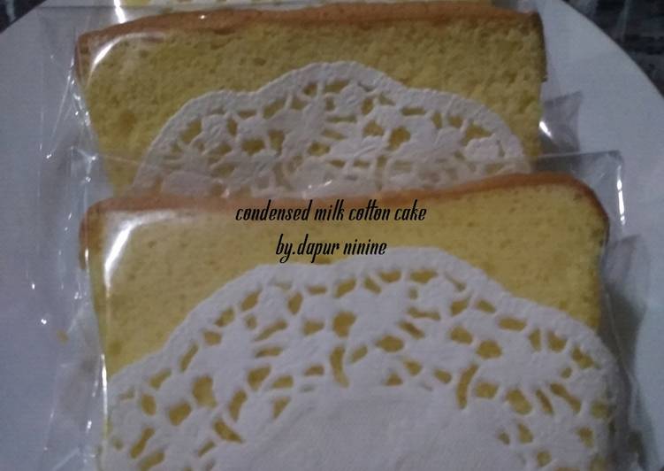 Cara Gampang Membuat Condensed milk cotton cake / cotton cake susu kental manis Anti Gagal