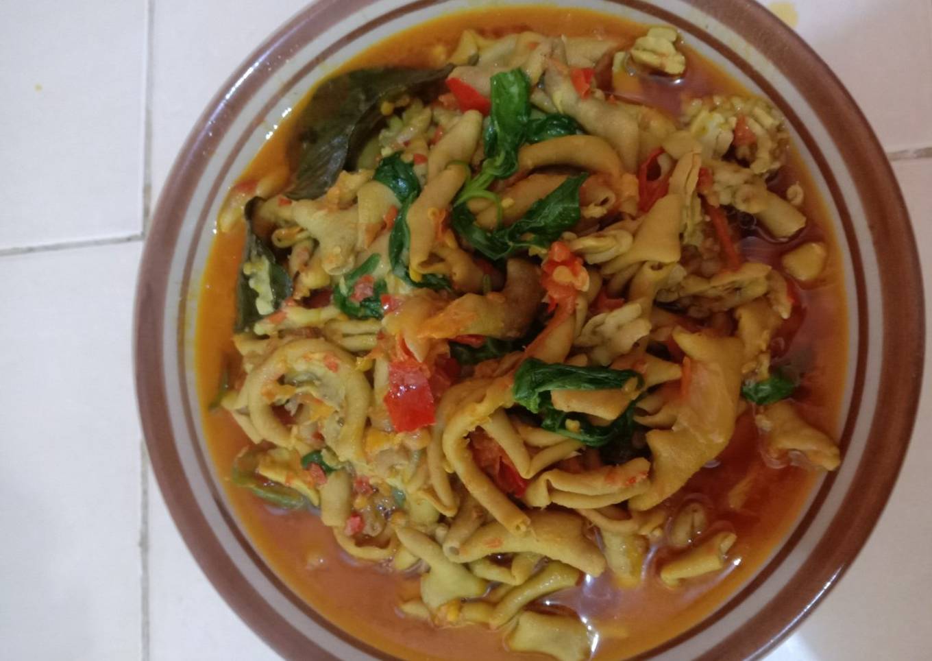 Usus ayam masak rica