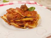 A picture of lasagne cheese