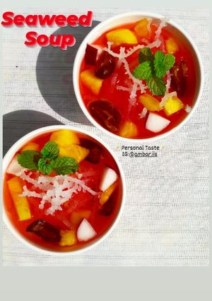 Foto resep Seaweed Soup Ice (Es Sup Rumput Laut)