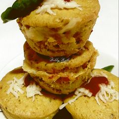 A picture of Cheesy veggie besan muffin.