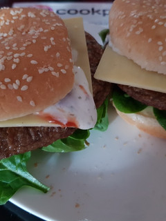A picture of My Christmas Eve Burgers for 2. Early lunch. 🤗.