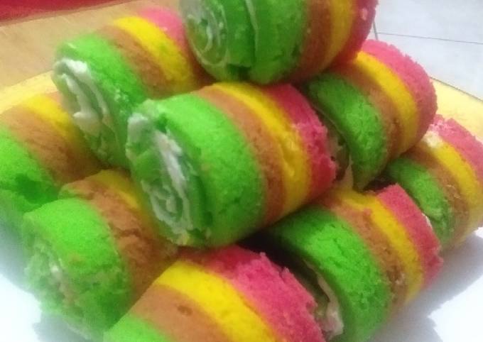 Bolu gulung mini rainbow