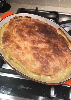 A picture of Leek & Potato Pie.