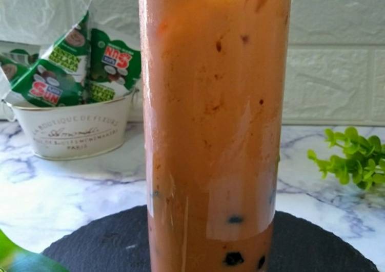 Cara Gampang Membuat Boba Santan Thai Tea Anti Gagal