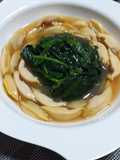 Abalone with spinach