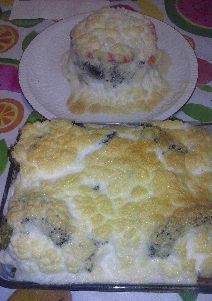 Una foto de Timbal de verduras tricolor a la muselina de all i oli