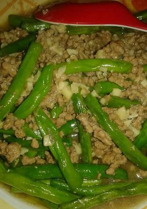Foto resep Cah buncis daging giling