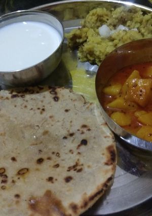 બટેટાનું શાક અને ભાખરી રેસીપી મુખ્ય ફોટો