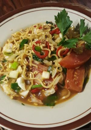Foto resep Mie Rebus Pedas
