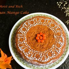 A picture of Super Moist Vegan Mango Cake.