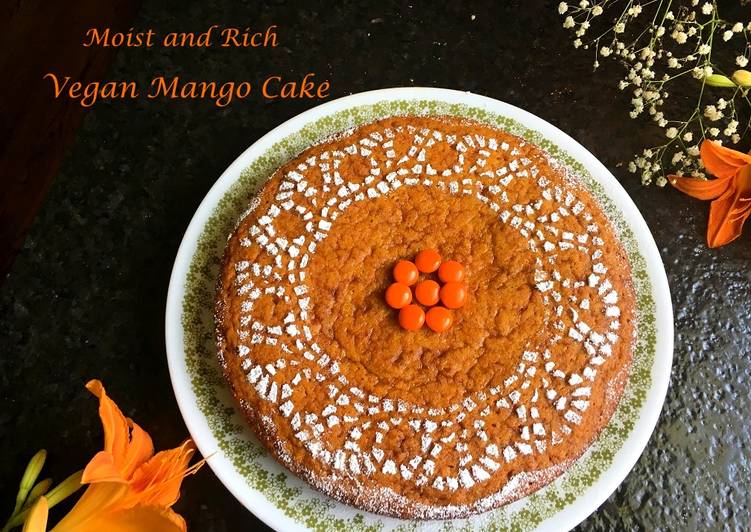 Simple Way to Make Perfect Super Moist Vegan Mango Cake