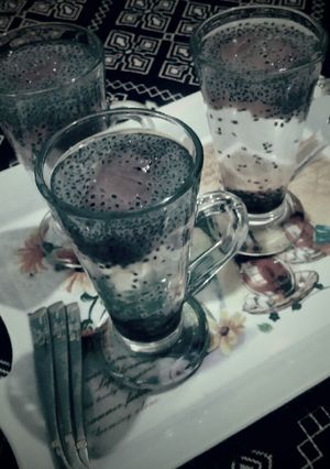 عکسی از دستور شربت خاکشیر با یخ گل سرخ