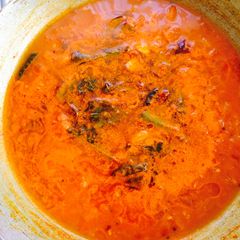 A picture of Tomato Rasam/ Tomato Chaaru.