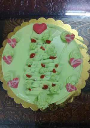 A picture of Christmas mawa cake.