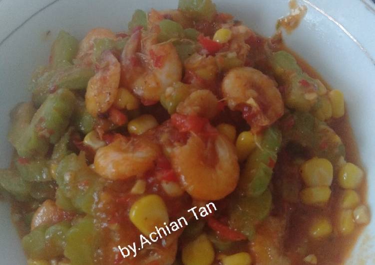 Sambal pare mix udang jagung manis