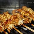 Sate Jamur Tiram + bumbu kacang