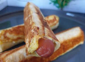 Une photo de Corn dog façon wrap