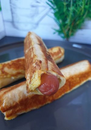 Une photo de Corn dog façon wrap