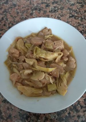Una foto de Pollo al limón con salsa teriyaki sauce