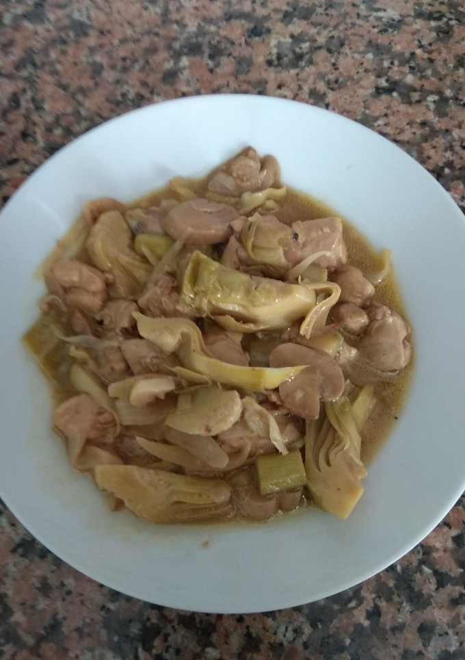 Una foto de Pollo al limón con salsa teriyaki sauce