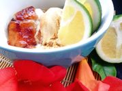 Une photo de nectarines dessert