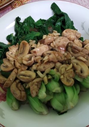 Foto resep Tumis pokcoy bawang putih jamur