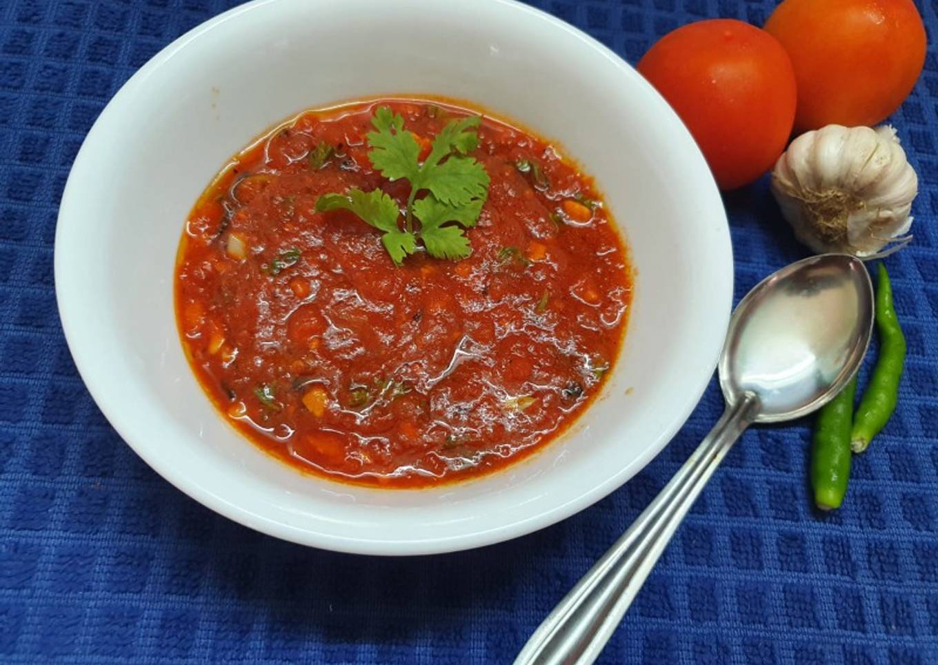 Mexican Charred Tomato Garlic Salsa