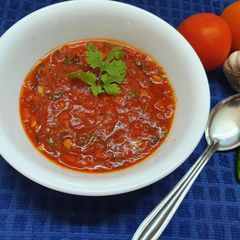 Mexican Charred Tomato Garlic Salsa A picture of Mexican Charred Tomato Garlic Salsa.