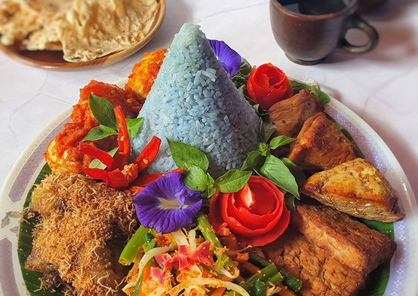 246. Tumpeng Mini Nasi Liwet Bunga Telang