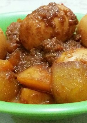 Foto resep Semur Telur Kentang