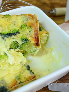 Una foto de Pastel de brócoli y queso (sin lactosa)