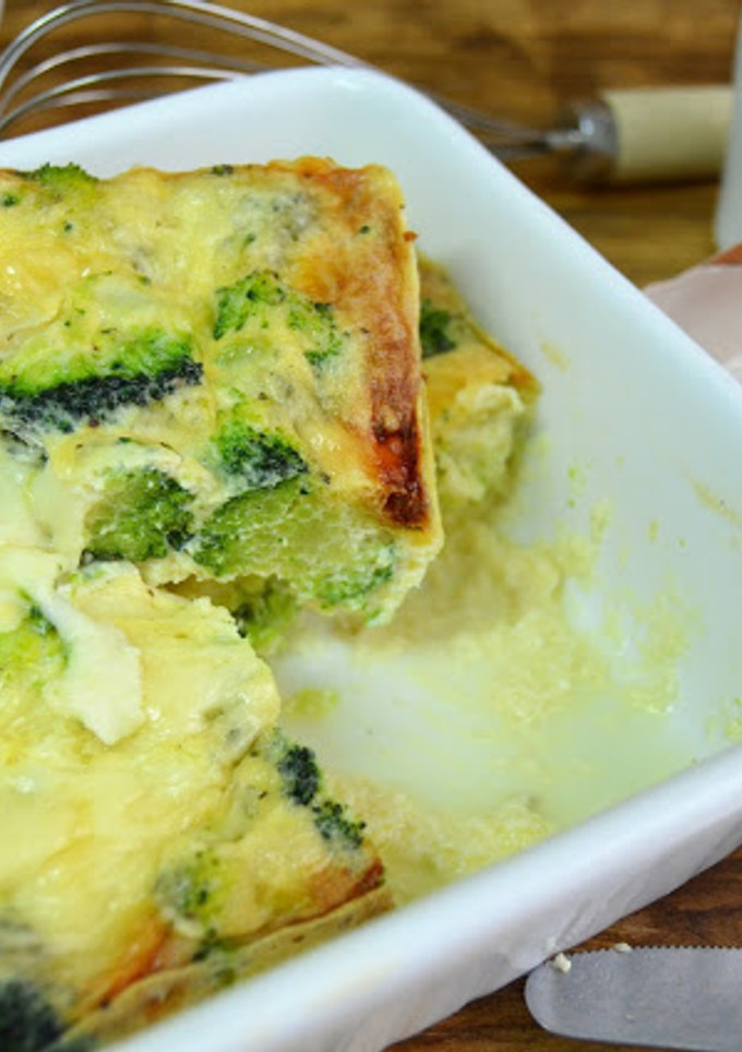 Una foto de Pastel de brócoli y queso (sin lactosa)