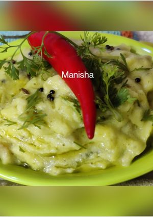 A picture of Dahi Pithal (Maharashtratrian Style).