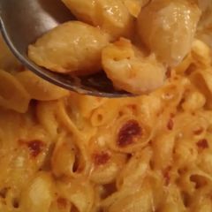 A picture of Five-Cheese Baked Macaroni-and-Cheese.