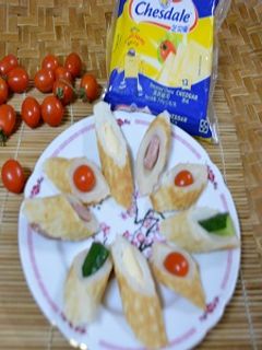 芝司樂週末大挑戰~動手做點心~起司蔬菜竹輪 的食譜成品照片