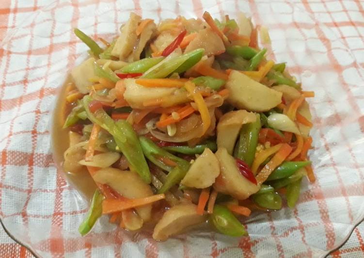 Resep 18. Oseng Campur (buncis, wortel, bakso ayam) Lezat
