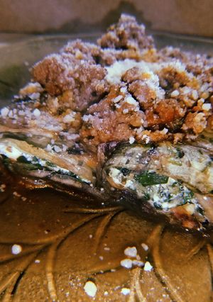 Una foto de Rollitos de berenjenas rellenos