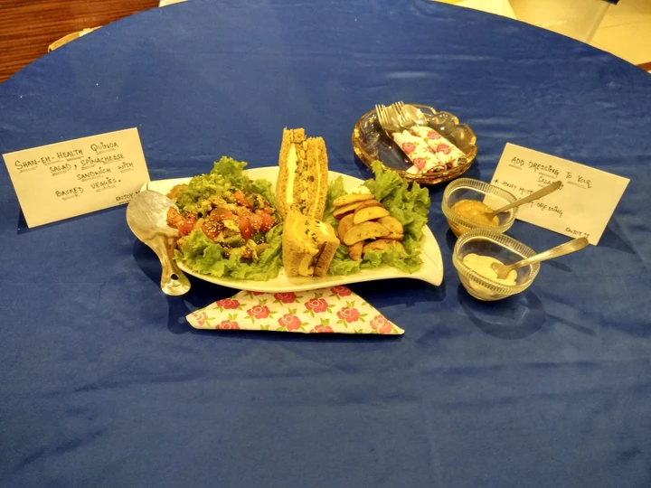 Simple Way Prepare Recipe Shan-e-Health Quinoa Salad and Tripe Layered Sandwich that is Delicious, Really Delicious}