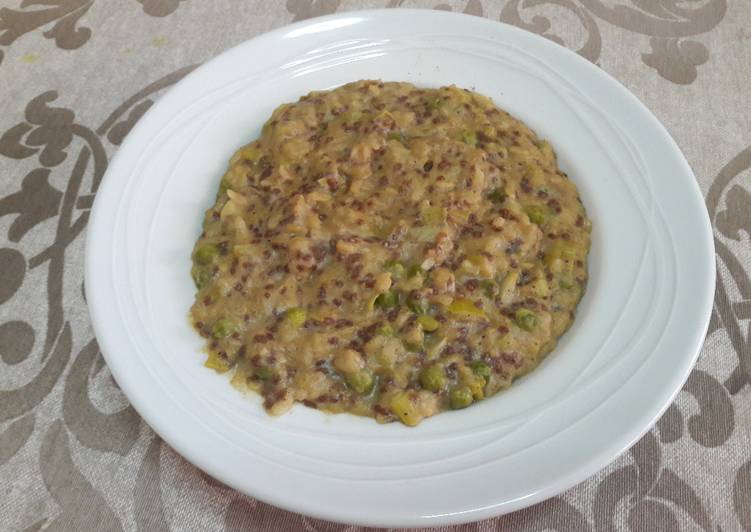 🇮🇳"Matar pulao hindú" vegano
 🍚
