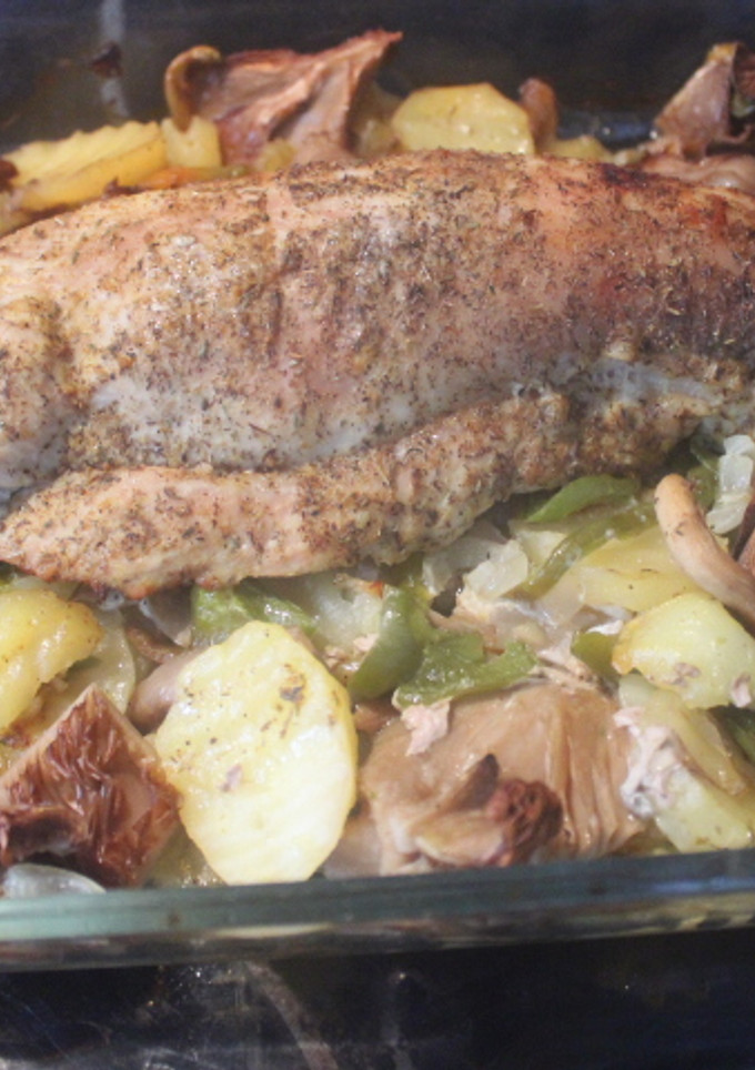 Una foto de Solomillo al horno con setas
