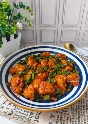 Foto resep Ayam Pop dan Kacang Panjang Balado #635
